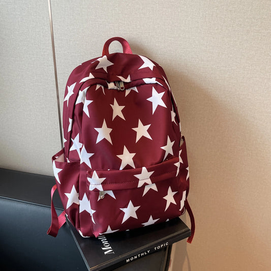 Large Capacity Stars Backpacks American Style School Bags Strong And Stain-resistant Leisure And Travel Bags Child's Book Bags