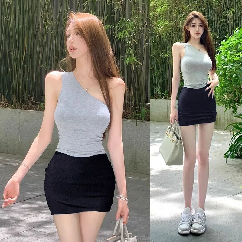 Mini Black One Step Skirts Women High Waist Wrap Hip Slim Slender Sheath Hot Girls Korean Style Office Lady Trendy Summer Street