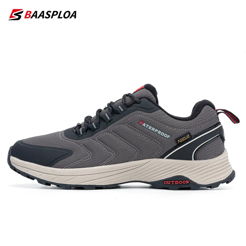 Baasploa Man Hiking Shoes Wear-Resistant Sneakers Non-slip Men Outdoor Sneaker Waterproof Light Male Walking Shoes Comforty 2023