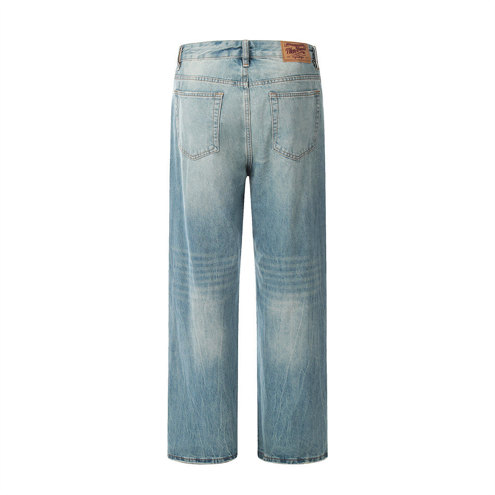 Fashion Holes Straight Jeans For Men