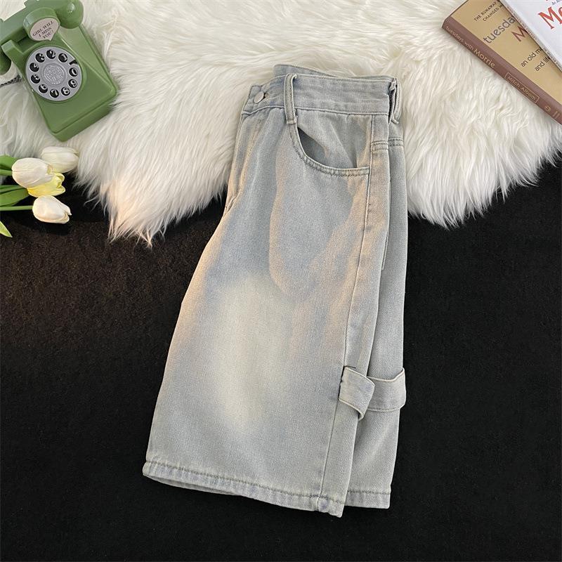 Denim Shorts Men's Summer Ins Hong Loose Personality