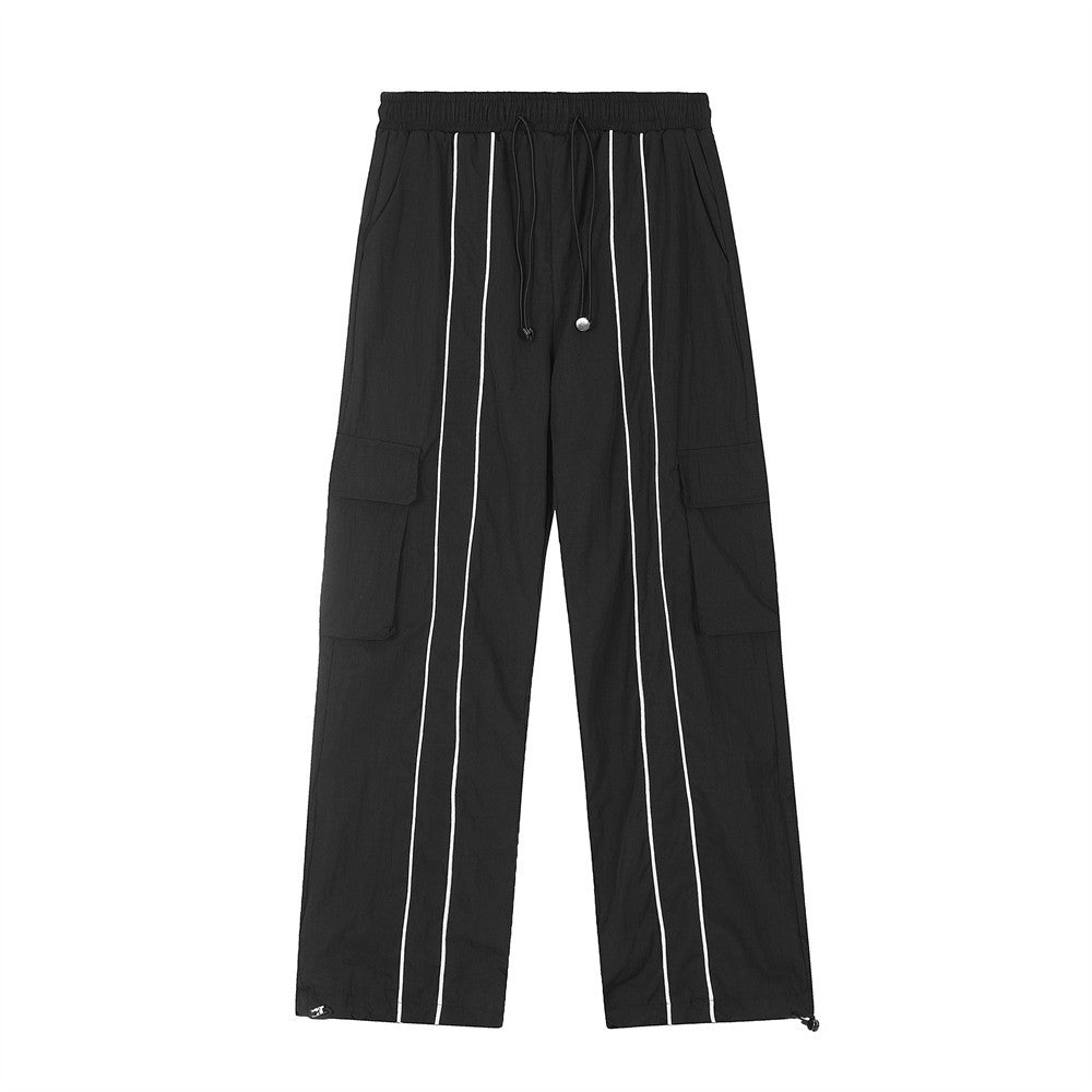 Loose Multi-pocket Workwear Straight-leg Trousers Men