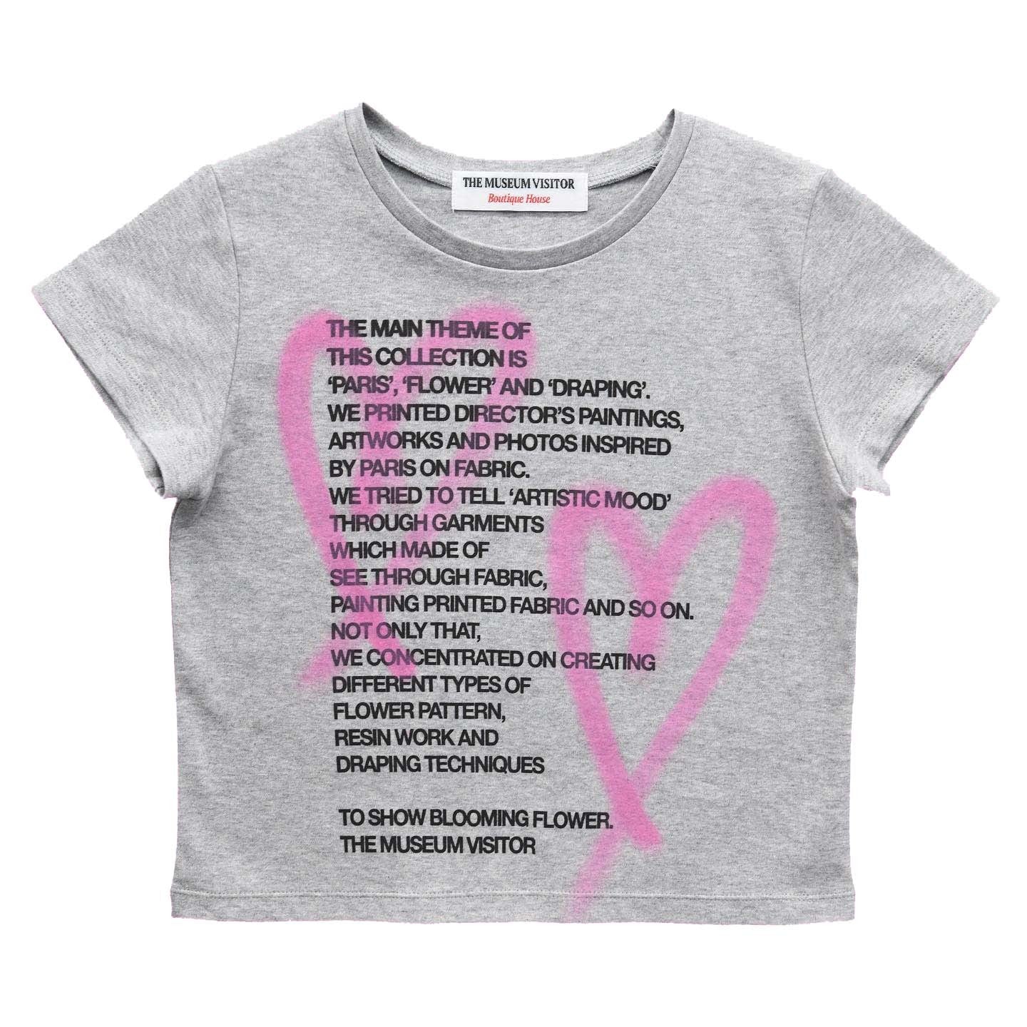 Camiseta de manga curta fina com letra de amor Graffiti